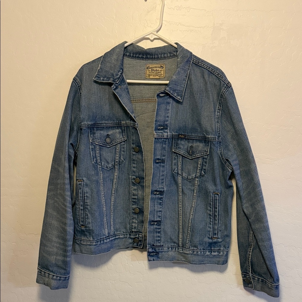 Ralph Lauren Blue Denim Polo Alpine Racing Jacket